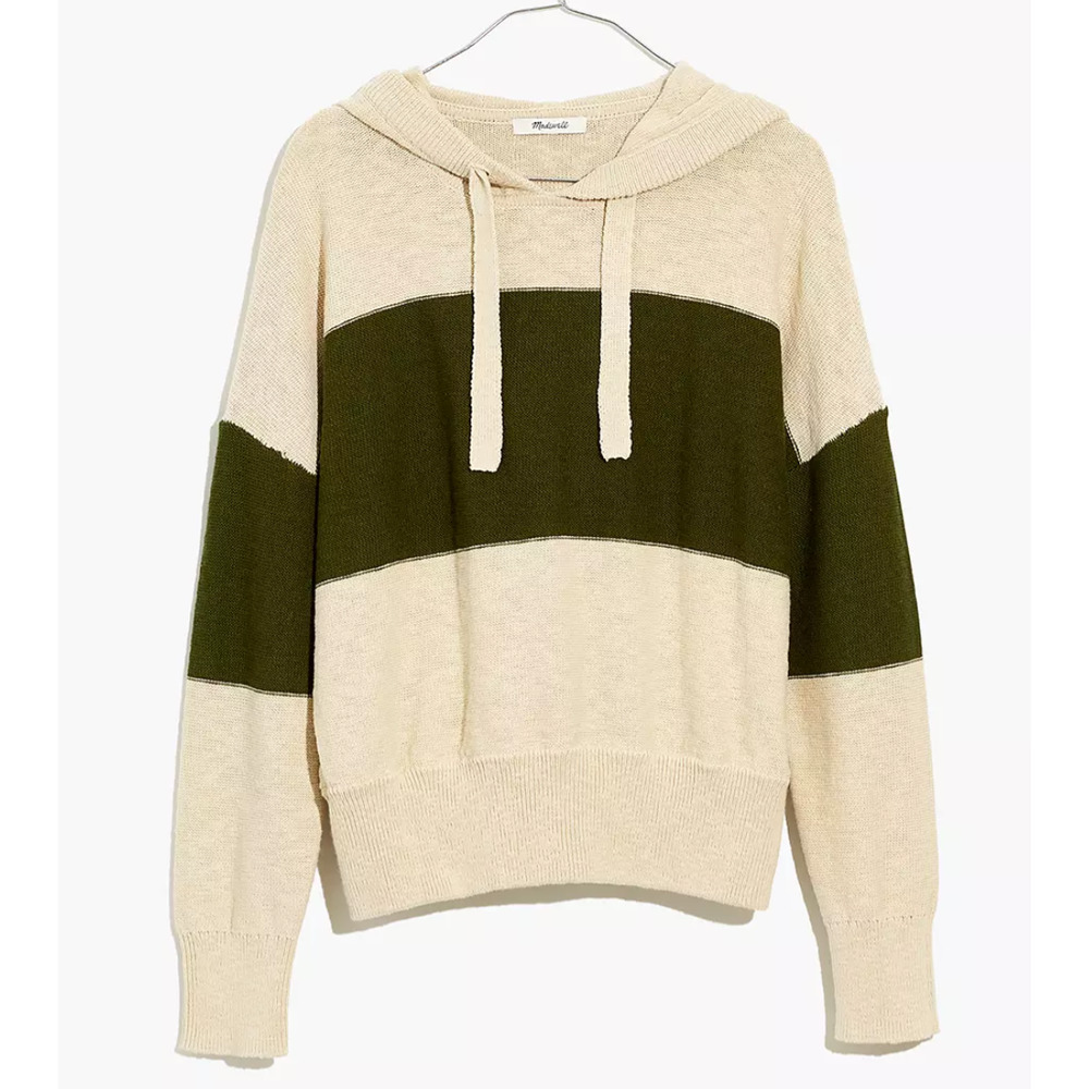 NWT MADEWELL Clairview Hoodie Sweater in Colorblock size M